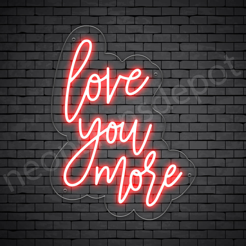 Love you more lighted sign hotsell